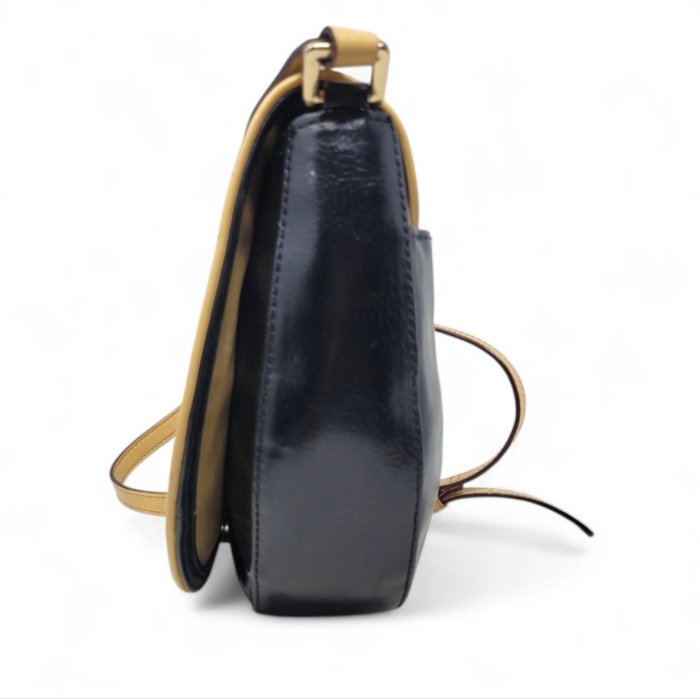Antonio Melani Black Vintage Leather Saddle Bag - Picture 3 of 13